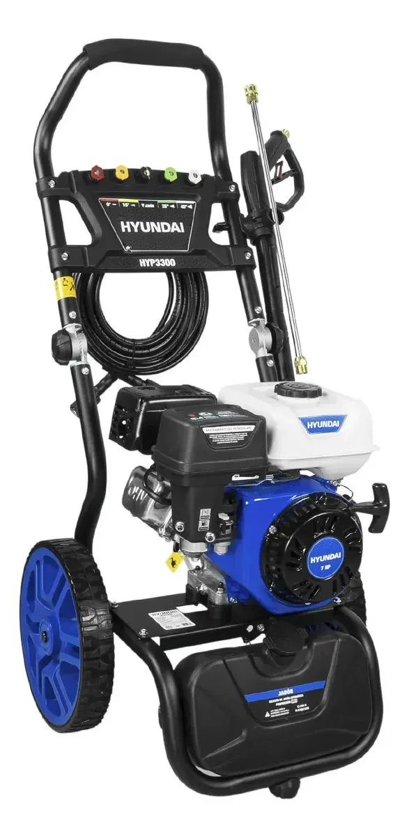 Hidrolavadora A Gasolina Triplex Profesional Hyundai Hyp3350 Color Azul